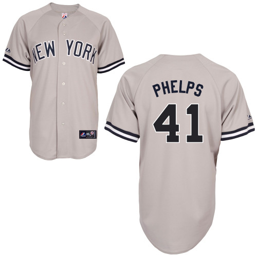 David Phelps #41 mlb Jersey-New York Yankees Women's Authentic Replica Gray Road Baseball Jersey - Click Image to Close